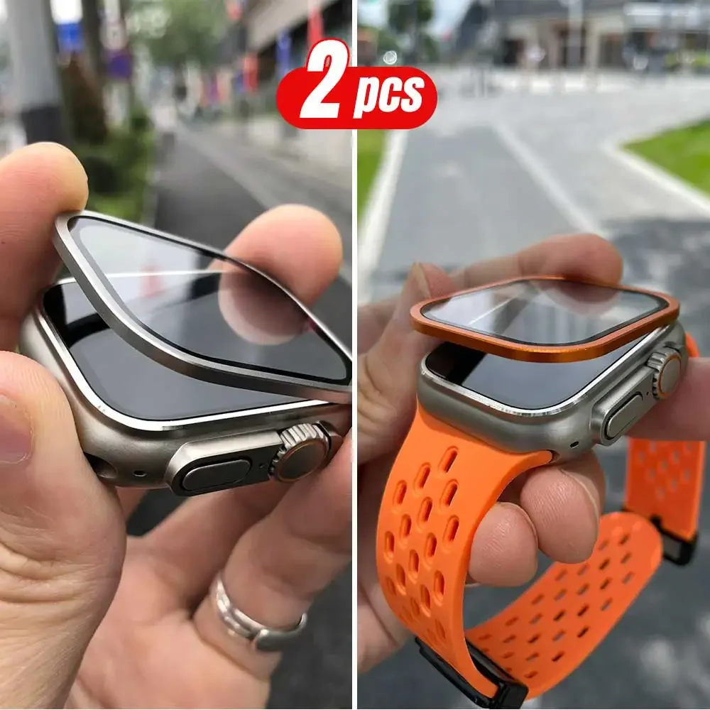 2PCS Titanium Metal Frame for  - Smartwatch Apple Watches For Women 评论和价格