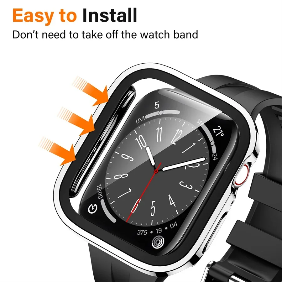 Glass+cover For Apple Watch ca - Smartwatch Watches Girls 评论和价格