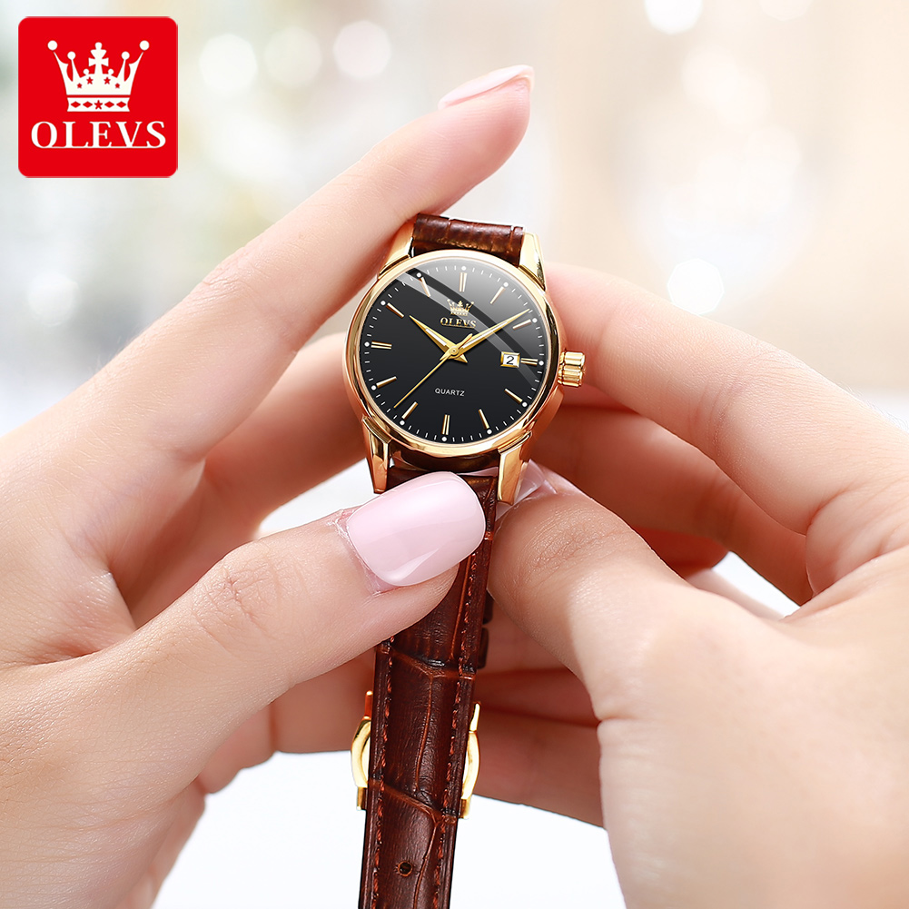 OLEVS Watch 6898 Women Watches - Leather Watch Strap 评论和价格
