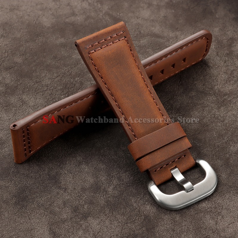 28mm Vintage Leather Watchband - Smartwatch Vintage Watches For Men 评论和价格