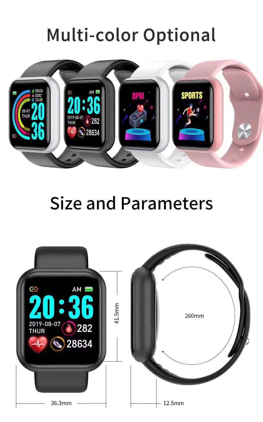 D20 Pro Smart Watch Men Y68 Sm - Watch Smart Y68 评论和价格