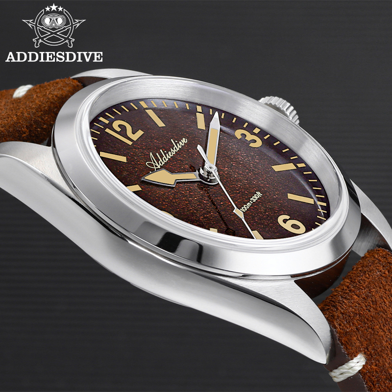 ADDIESDIVE 36MM 200M Waterproo - Leather Watch Strap 评论和价格