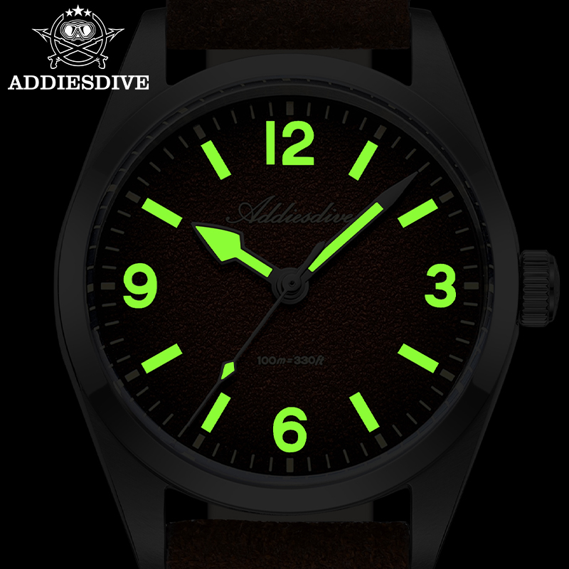 ADDIESDIVE 36MM 200M Waterproo - Leather Watch Strap 评论和价格
