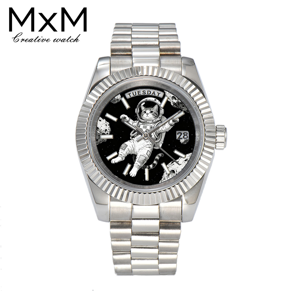 Creative men's watch 40mm/36mm - Leather Watch Strap 评论和价格