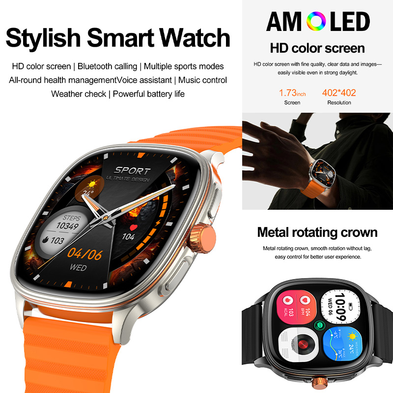 YAOCX HK73 AMOLED Smartwatch M - Smartwatch New Watches For Women 评论和价格