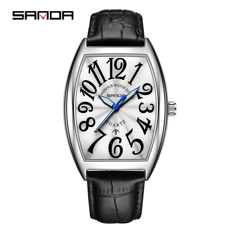 SANDA New Quartz Men's Watch C - Leather Watch Strap 评论和价格