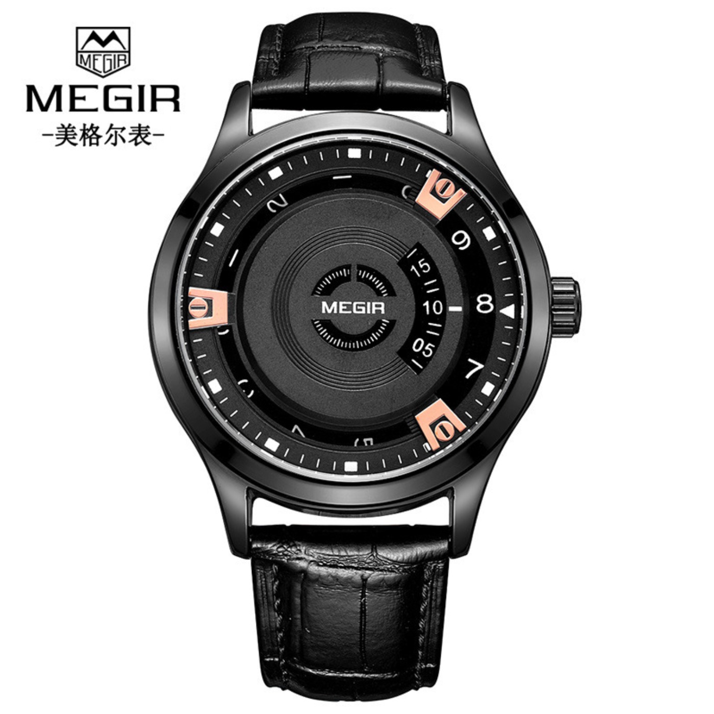 MEGIR Men Watches Luxury Leath - Leather Watch Strap 评论和价格