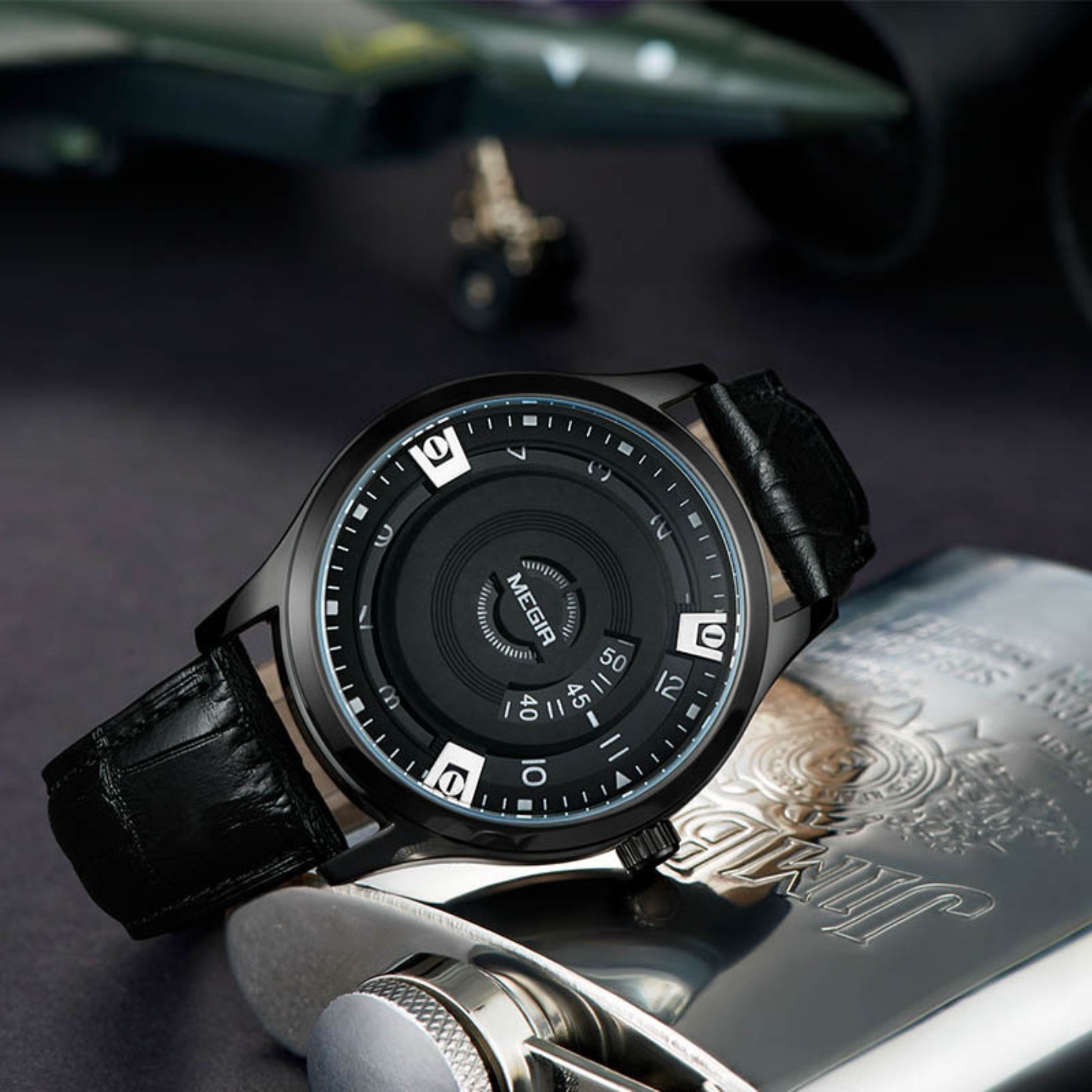 MEGIR Men Watches Luxury Leath - Leather Watch Strap 评论和价格