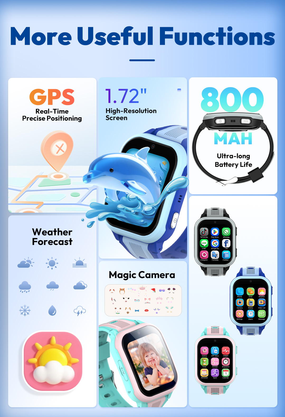 KT41 Smart Watch - 4G Phone Ch - Smartwatch Watches Gift For Girls 评论和价格