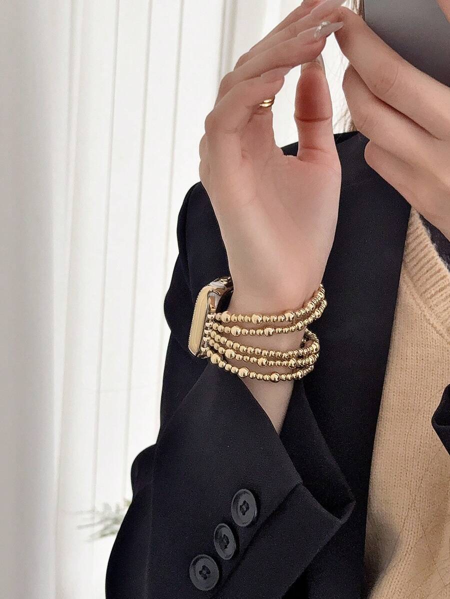 MAPUCE 1pc Fashion Beaded Brac - Smartwatch Apple Watches For Women 评论和价格
