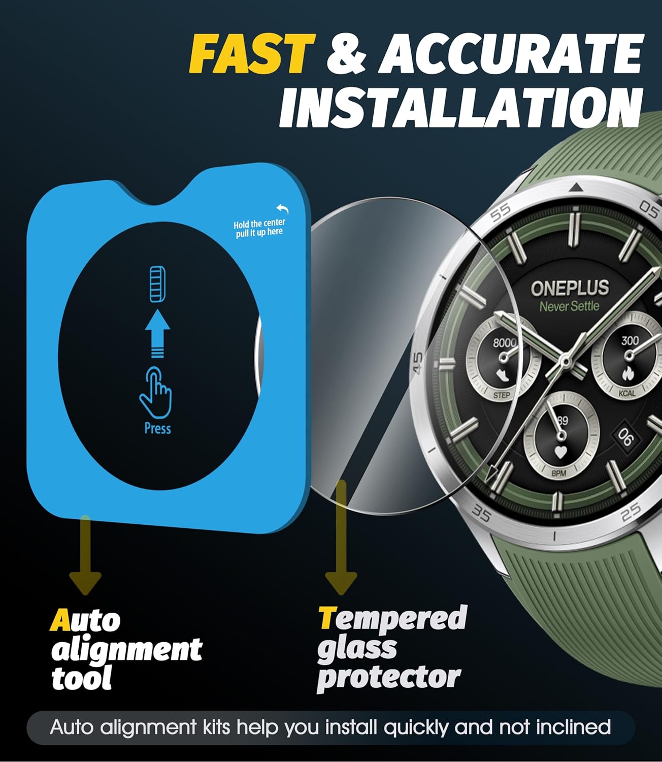 9H Easy Installation Tempered  - Smartwatch Oneplus Watches 评论和价格