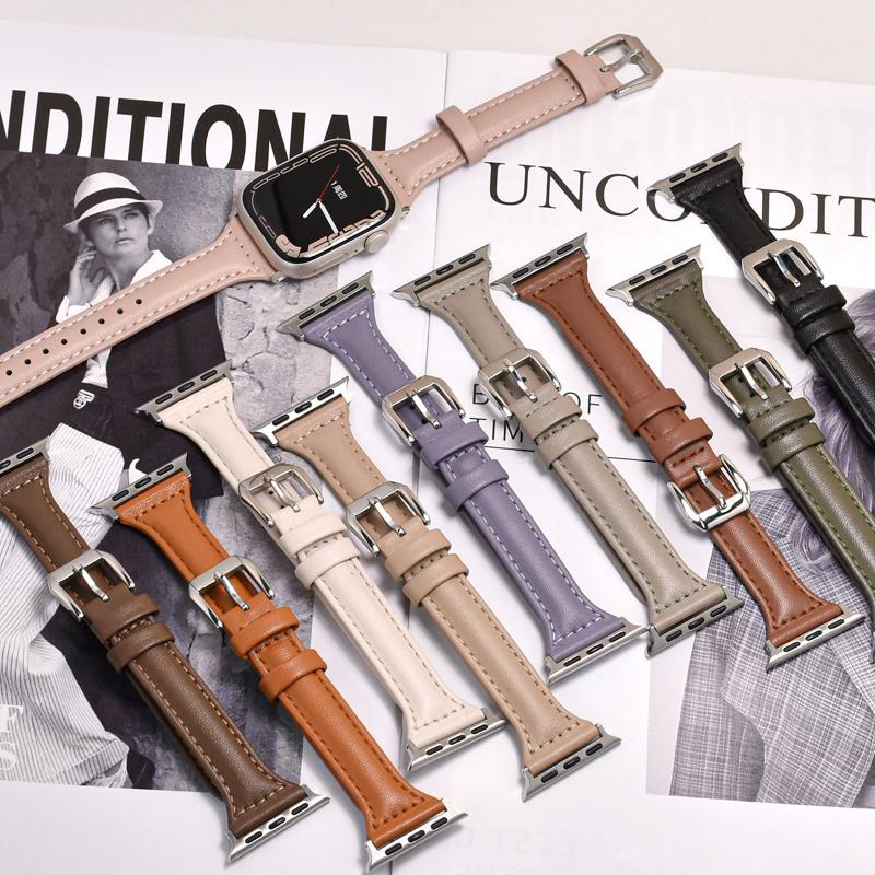 Slim Leather Strap For Apple W - Smartwatch Apple Watches For Women 评论和价格