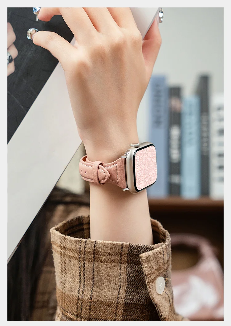 Slim Leather Strap For Apple W - Smartwatch Apple Watches For Women 评论和价格