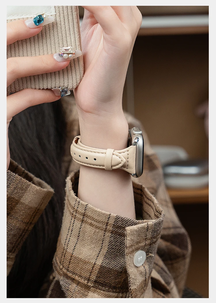Slim Leather Strap For Apple W - Smartwatch Apple Watches For Women 评论和价格