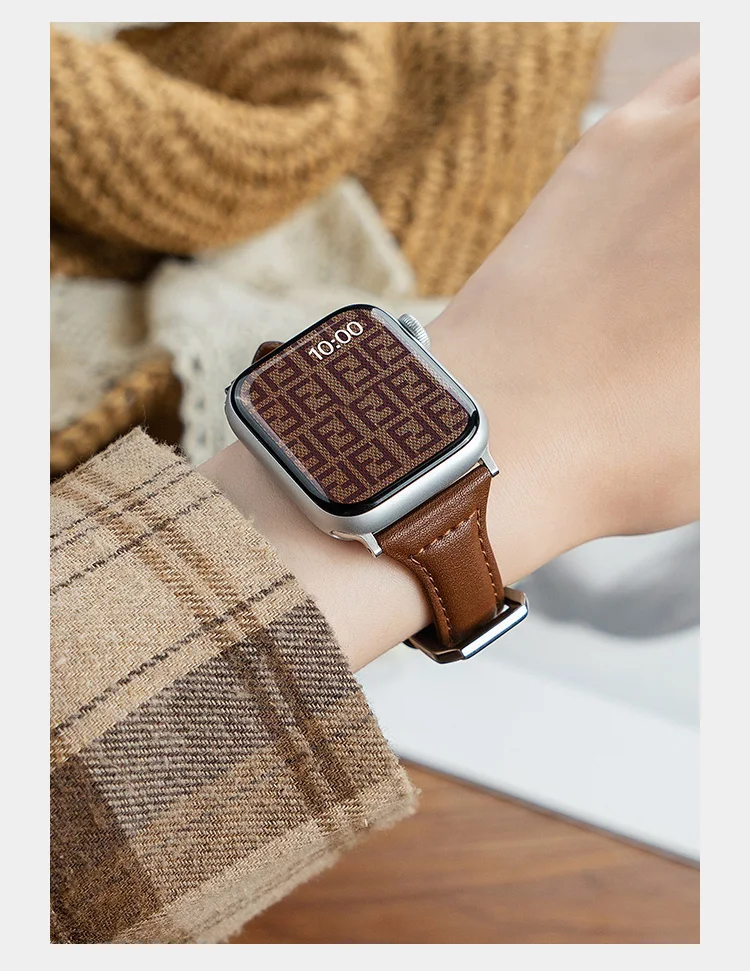Slim Leather Strap For Apple W - Smartwatch Apple Watches For Women 评论和价格