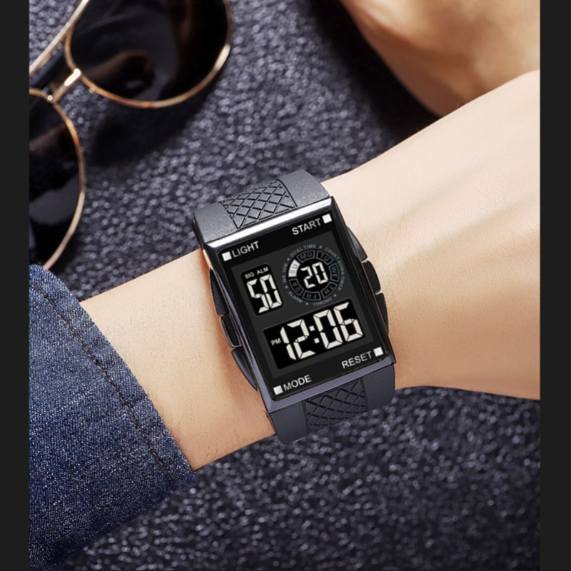 Digital Sport Watch Waterproof - Leather Watch Strap 评论和价格